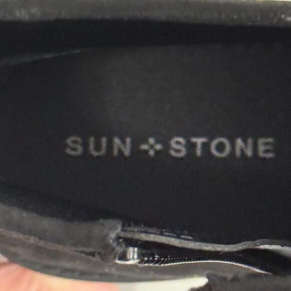 SUN + STONE Quiinnf Faux Suede Fur Lined Black Shearling Boots, NEW! Size 9M - Picture 7 of 10